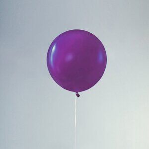 2PC GIANT JUMBO 36"(90cm) LATEX ROUND BALLOONS — PURPLE